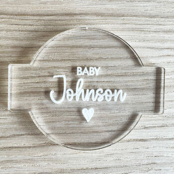 Personalised Baby Shower Debosser Cookie Stamp Cake Toppers, 3 of 6