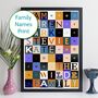 Family Names Print Personalised Gift, thumbnail 1 of 12