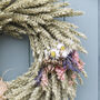 Country Garden Dried Flower Wreath, thumbnail 3 of 12