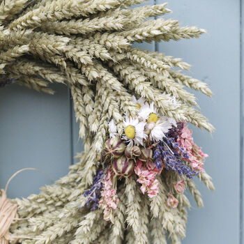 Country Garden Dried Flower Wreath, 3 of 12