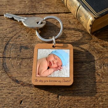 Personalised Milestone Calendar Photo Keyring, 3 of 8