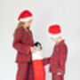 Girl's And Boy's Personalised Luxury Tartan Christmas Brushed Cotton Pyjama, thumbnail 11 of 12