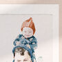 Daddy And Me Portrait, Unframed, thumbnail 6 of 7