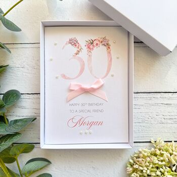 Personalised 30th Birthday Card In Pink, 10 of 12