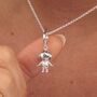 Astronaut Charm Necklace, Sterling Silver Or Gold Plated, thumbnail 1 of 11