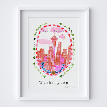 Space Needle, Seattle Travel Art Print, 3 of 7