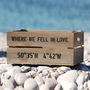 Personalised Crate With Coordinates, thumbnail 1 of 3
