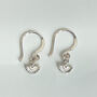 Dainty Sterling Silver Fan Earrings, thumbnail 3 of 4