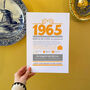 60th Anniversary Gift Print Of The Year 1965, thumbnail 5 of 7