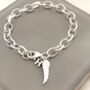 Personalised Sterling Silver Angel Wing Charm Bracelet, thumbnail 1 of 4