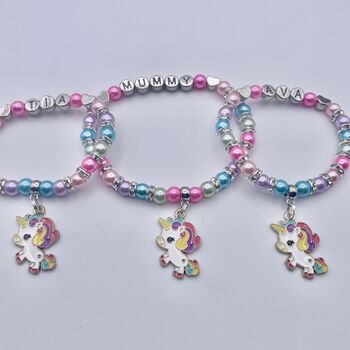 Personalised Unicorn Charm Bracelet, 6 of 12