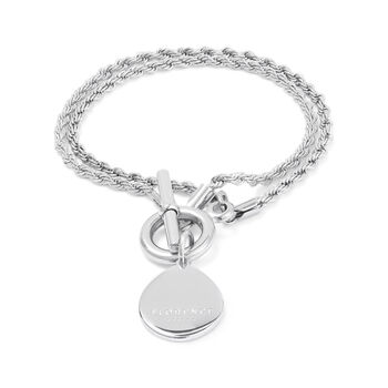 T Bar Bracelet Engraved With Initials, Names And Dates, 9 of 12