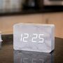 Brick Marble Click Clock White LED, thumbnail 2 of 5