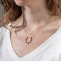 Tiny Turquoise Triangle Necklace, thumbnail 5 of 7