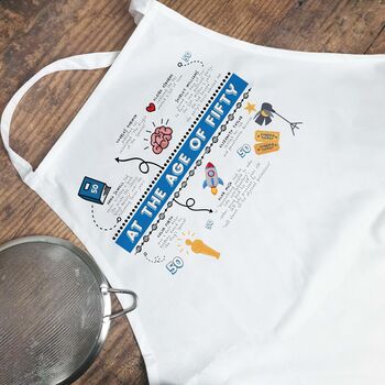 Personalised 50th Birthday White Apron, 9 of 10