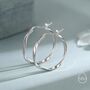 Large Mobius Hoop Earrings In Sterling Silver, thumbnail 1 of 12