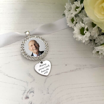 Personalised Bridal Memorial Bouquet Charm, 5 of 5