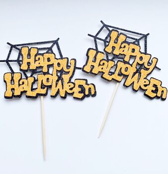 Six X Happy Halloween Cupcake Toppers, 2 of 2