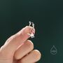 Sterling Silver Robin Bird Dangle Huggie Hoops, thumbnail 2 of 10