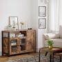 Storage Cabinet Sideboard Buffet Table With Three Doors, thumbnail 3 of 6