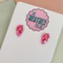 Ear Statement Stud Glitter Earrings / Gift For Her / Bold Sparkly Jewellery, thumbnail 2 of 5