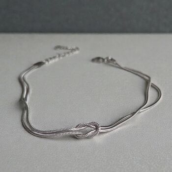 Love Knot Bracelet Set, Couples Valentine's Jewellery, 8 of 12