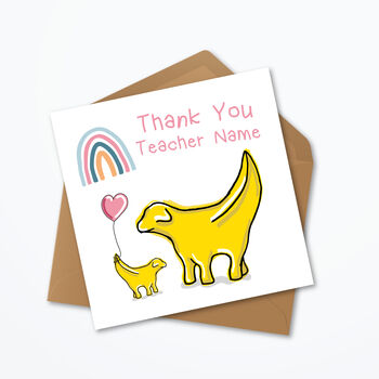 Personalised Teacher Thank You Card, 3 of 4