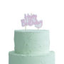 Pink Happy Birthday Cake Candle, thumbnail 2 of 2