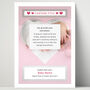 It’s A Girl Baby Photo Print Personalised New Baby Gift, thumbnail 2 of 5