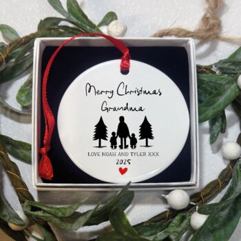 Personalised Grandma And Grandchildren Christmas Ornament, 6 of 8