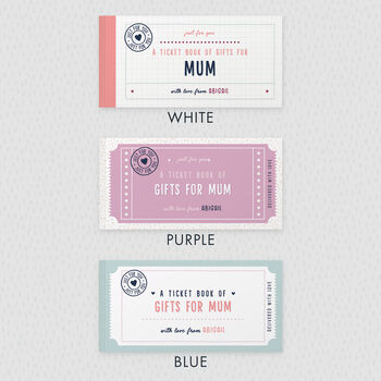 Personalised Book Of Giftable Tickets For Mum/Grandma, 3 of 11