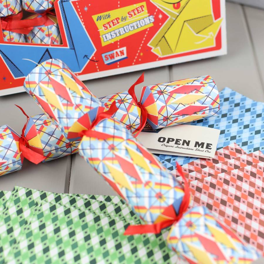 Outstanding Origami Set Of Six Party Crackers By Nest ...