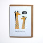 Giraffe First Birthday Card Age One, thumbnail 2 of 2