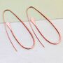 Long Paperclip Silver Drop Earrings, thumbnail 5 of 7