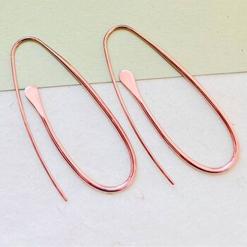 Long Paperclip Silver Drop Earrings, 5 of 7