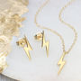 Personalised 18ct Gold Plated Lightning Necklace, thumbnail 4 of 9