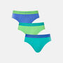 Men's 'Fresh Citrus' Three Pack Cotton Briefs, thumbnail 1 of 10