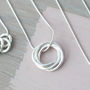 Four Interlinked Rings Silver Necklace, thumbnail 2 of 12