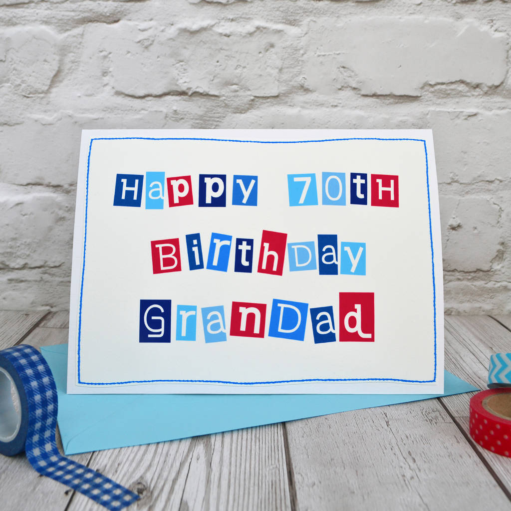 Personalised Mens 70th Birthday Card By Jenny Arnott Cards ...