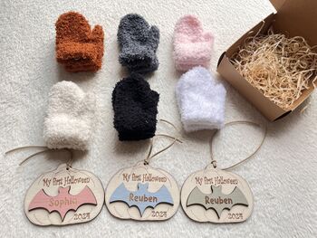Baby's First Halloween 2025 Gift Box With Baby Mittens, 3 of 9