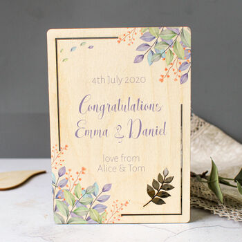 Personalised Congratulations Card Wooden Cutouts, 3 of 6