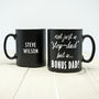 'Bonus Dad' Personalised Black Matte Mug, thumbnail 2 of 3