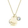 18 K Gold Heart Plated Swarovski Birthstone Necklace, thumbnail 1 of 11