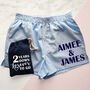 Personalised Wedding Anniversary Woven Cotton Boxers, thumbnail 1 of 6