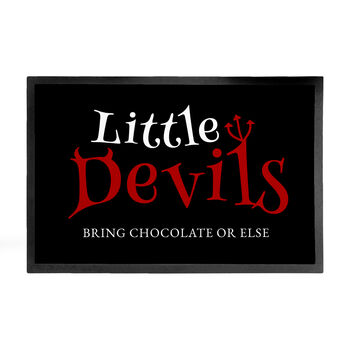 Personalised Halloween Little Devils Indoor Doormat, 3 of 4
