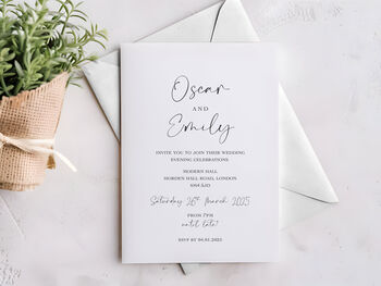 This Is Love 10 Wedding Invitation + 10 Info Card Set, 3 of 4
