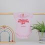 Jane Austen 'Obstinate Headstrong Girl' Baby Grow, thumbnail 2 of 3