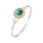Round Turquoise Reef Silver Plated Bangle, thumbnail 1 of 7