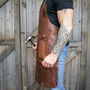 Personalised Double Pocket Full Grain Leather Apron, thumbnail 5 of 8