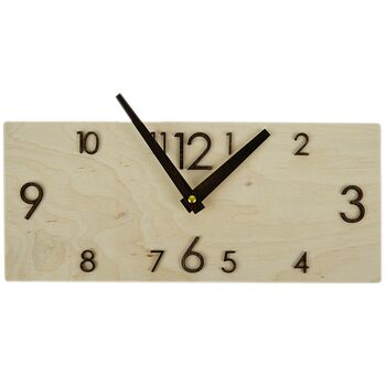 Scandi Design Minimalistic Natural Eco Wall Clock, 4 of 10